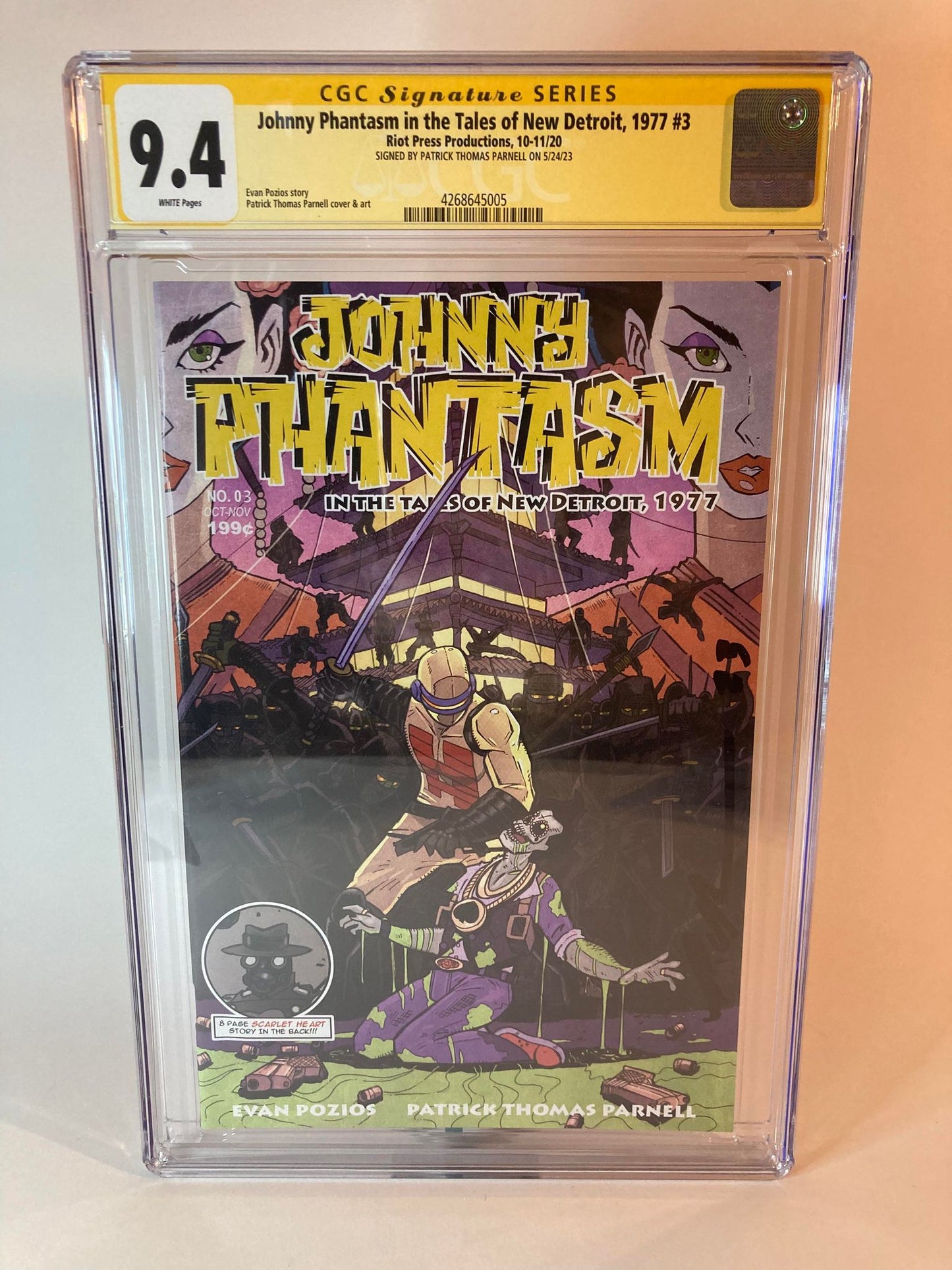 Johnny Phantasm 1977 1-3 CGC graded and signed by PTP!