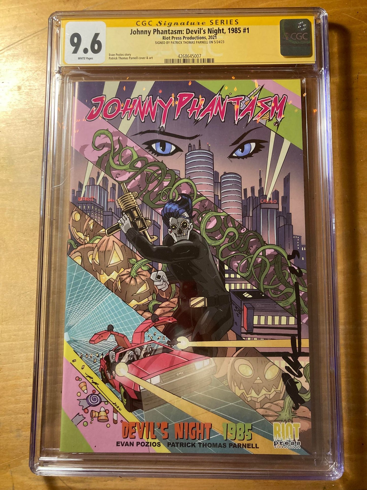 Johnny Phantasm 1985 Graded by CGC & signed by Patrick Thomas Parnell