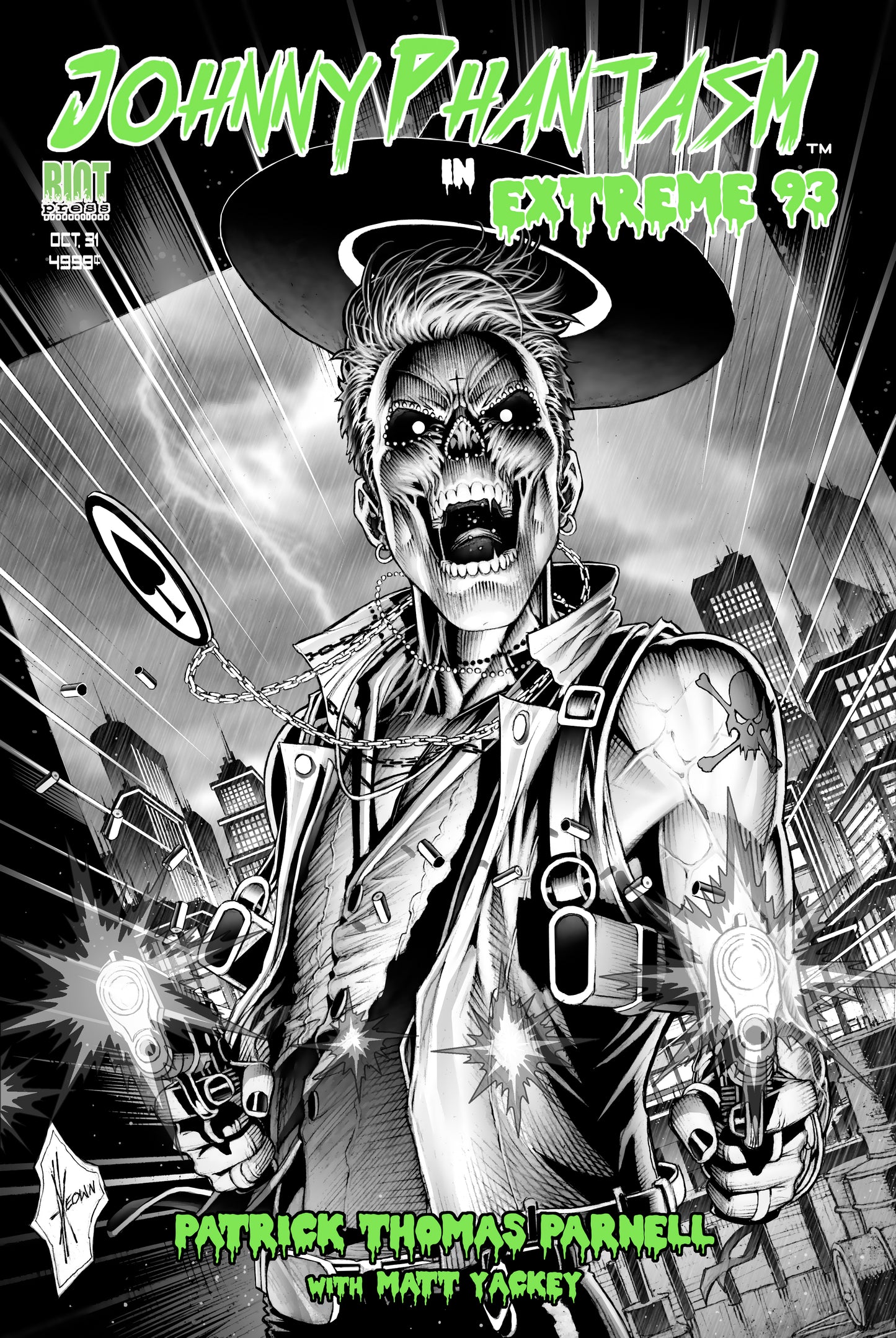 Dale Keown's Johnny Phantasm 93' Black/White Artist Edition: Unsigned