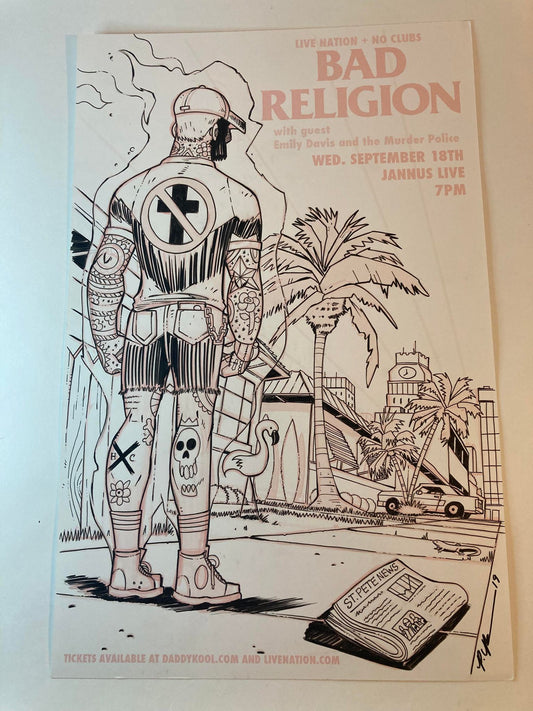 Bad Religion Concert Poster By Patrick Thomas Parnell