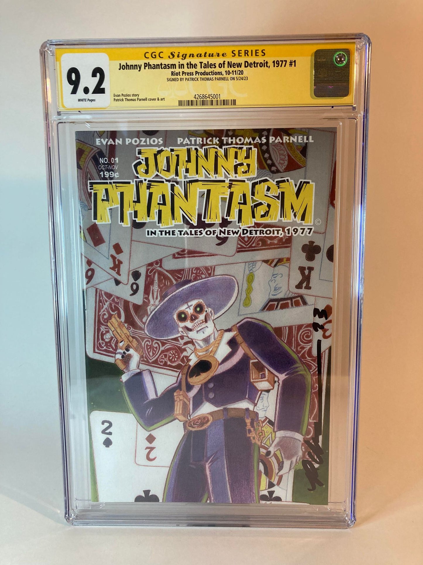 Johnny Phantasm 1977 1-3 CGC graded and signed by PTP!