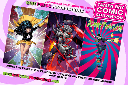 Riot Press TBCC Exclusive 3 Print Set! Irene, Kelsey and PTP!
